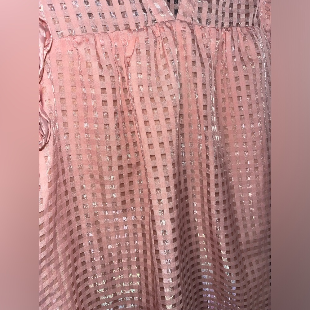 Entro Pink Ruffle Sleeve Blouse - Picture 2 of 7